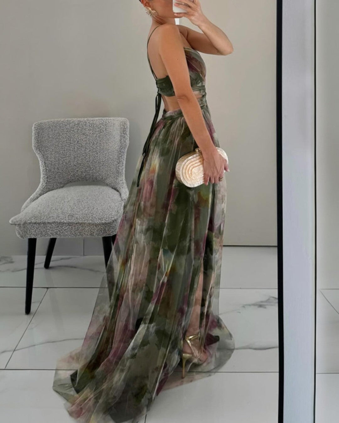 Giselle | Enchanted maxi dress with floral pattern