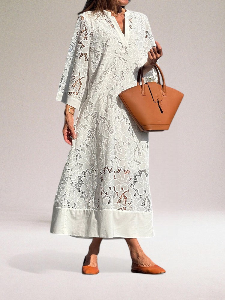 Silvina™ | Luxury Lace Maxi Dress