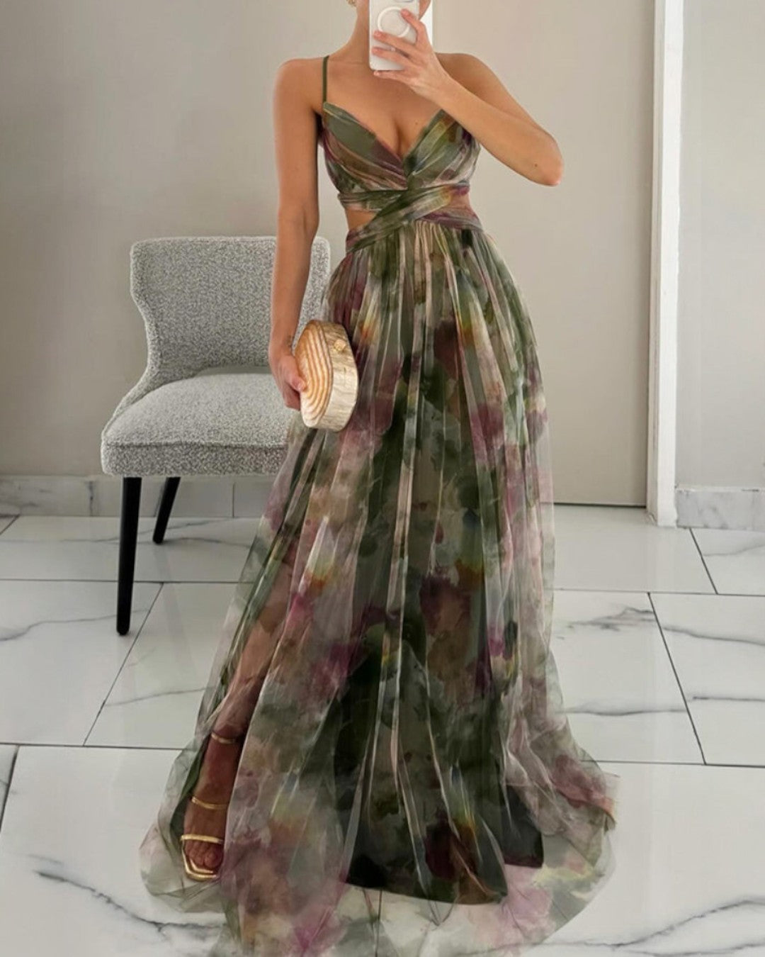 Giselle | Enchanted maxi dress with floral pattern