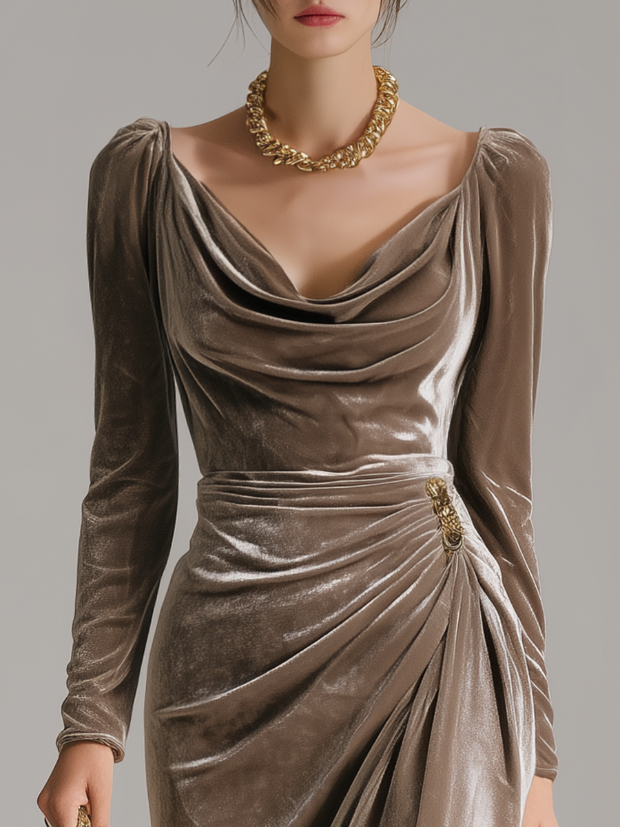 Imogen - Elegant Midi Dress for Timeless Charm