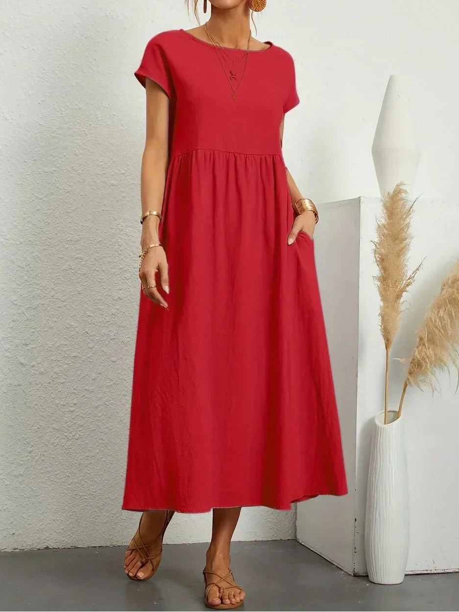 Gabrielle — Timeless Elegance Fluid Midi Dress