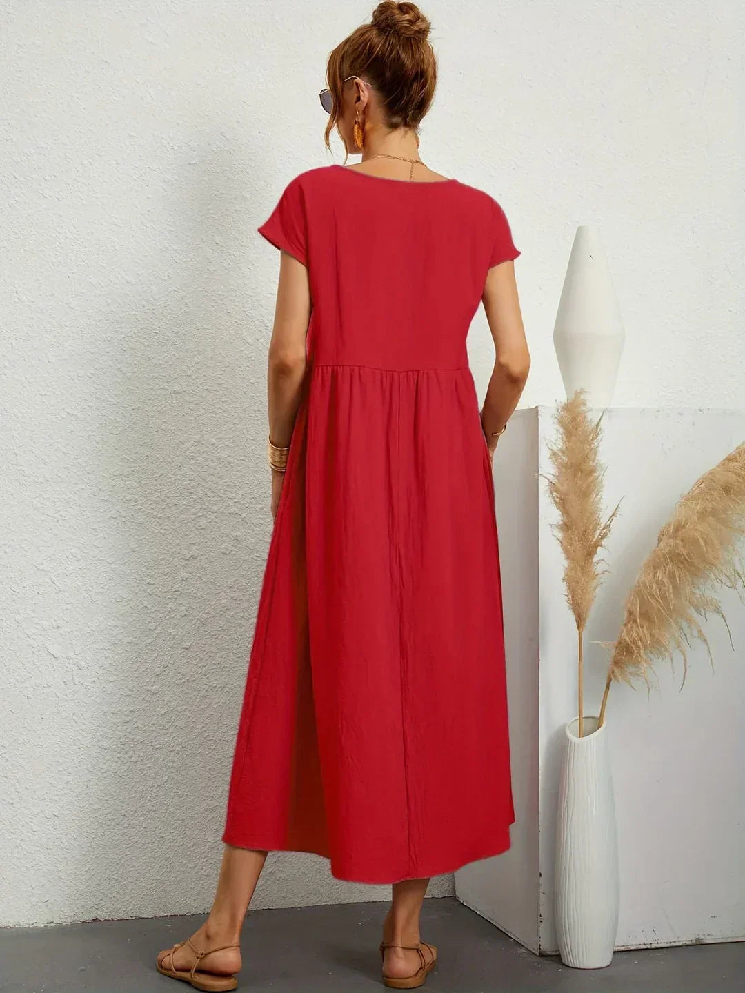 Gabrielle — Timeless Elegance Fluid Midi Dress
