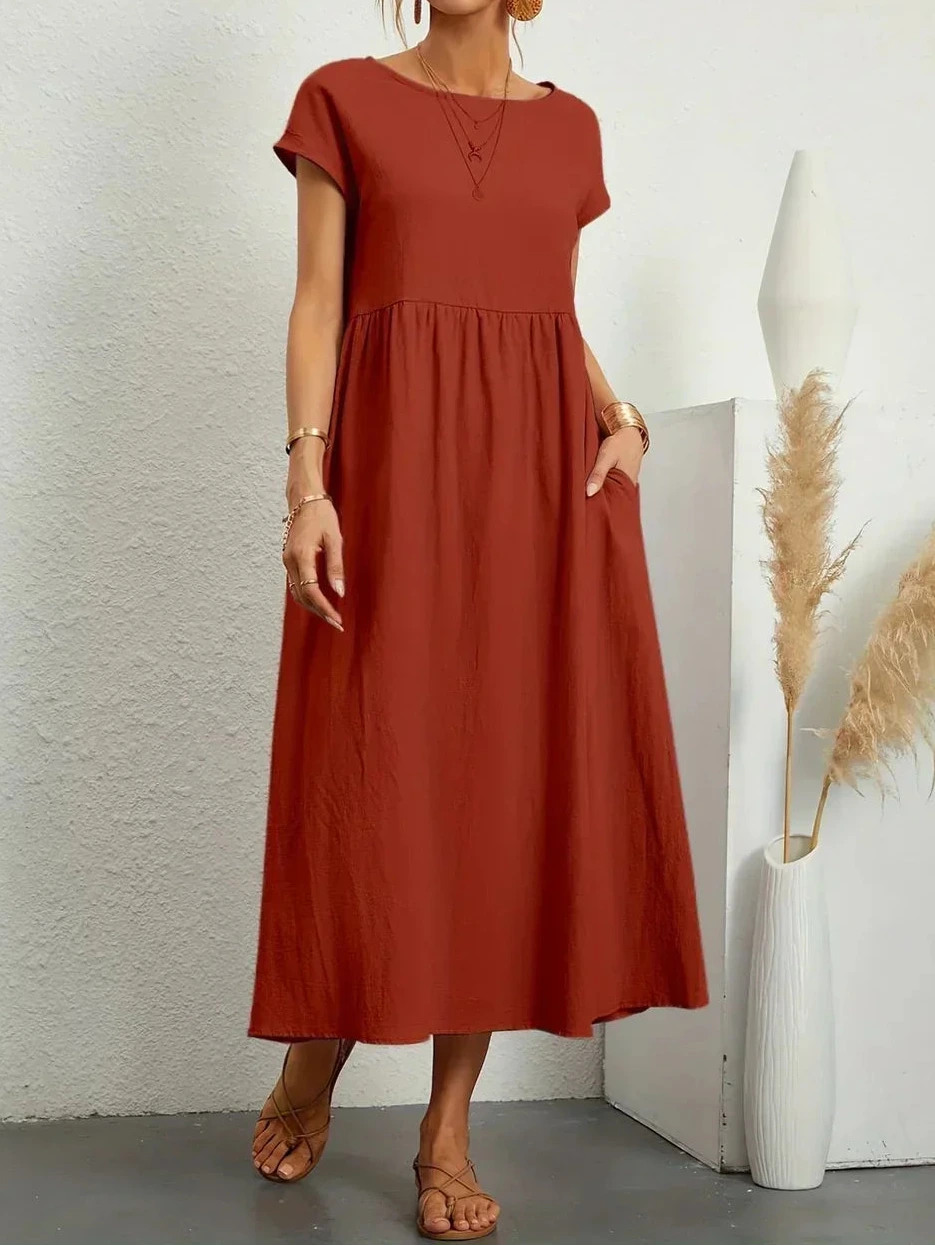 Gabrielle — Timeless Elegance Fluid Midi Dress