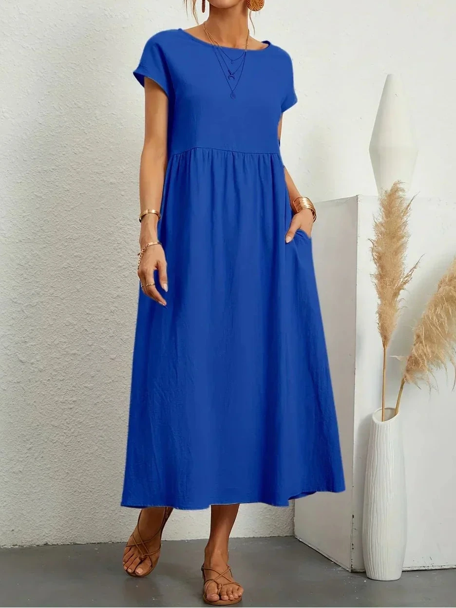 Gabrielle — Timeless Elegance Fluid Midi Dress