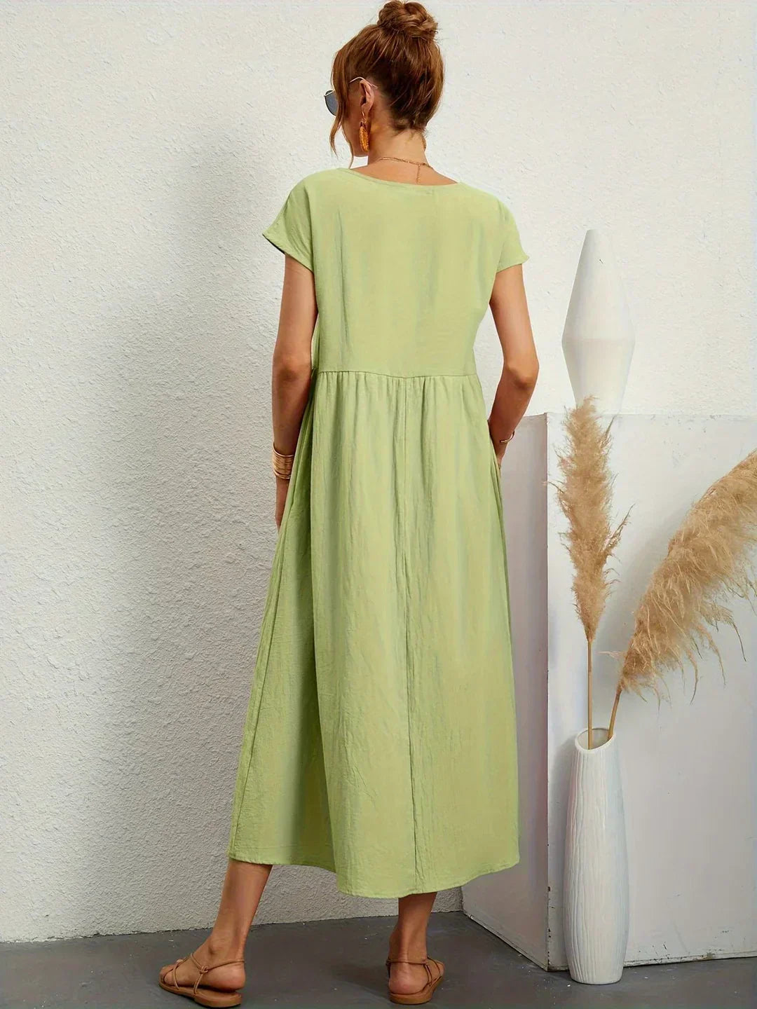 Gabrielle — Timeless Elegance Fluid Midi Dress