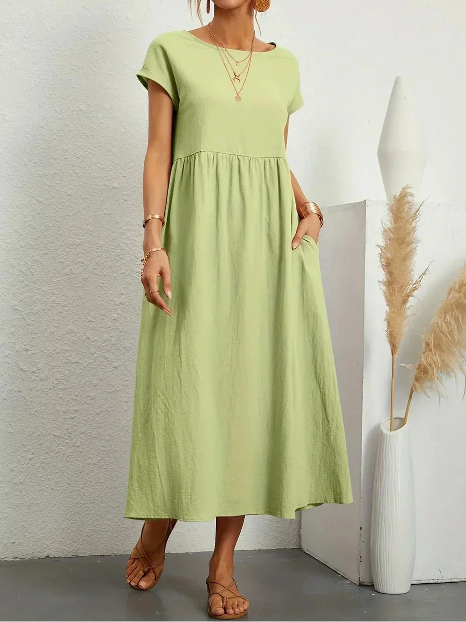 Gabrielle — Timeless Elegance Fluid Midi Dress