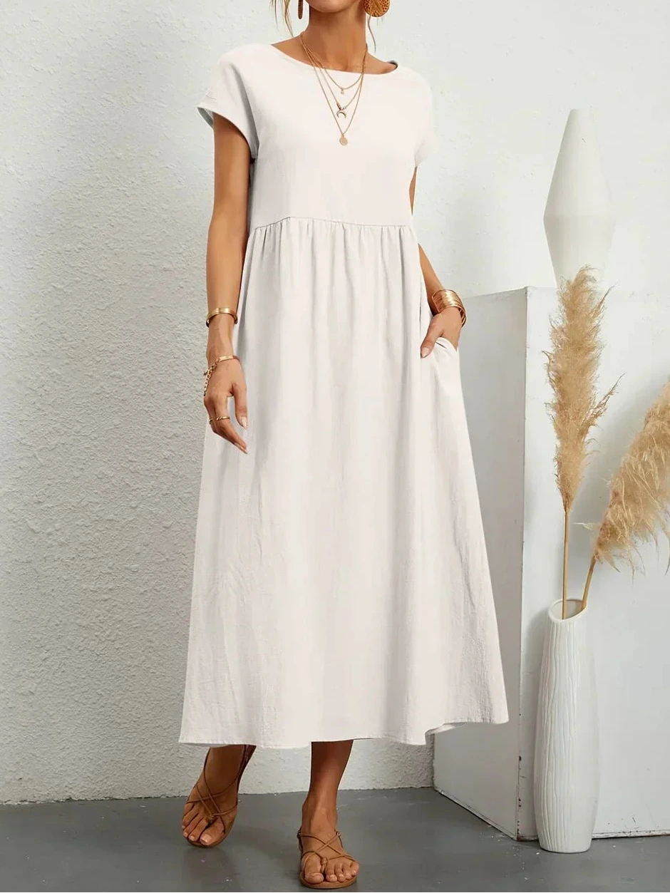 Gabrielle — Timeless Elegance Fluid Midi Dress