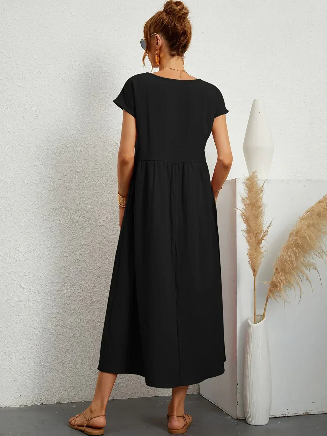 Gabrielle — Timeless Elegance Fluid Midi Dress