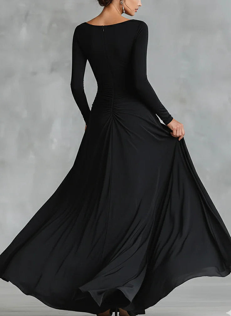 Adele – Black Crepe Maxi Dress