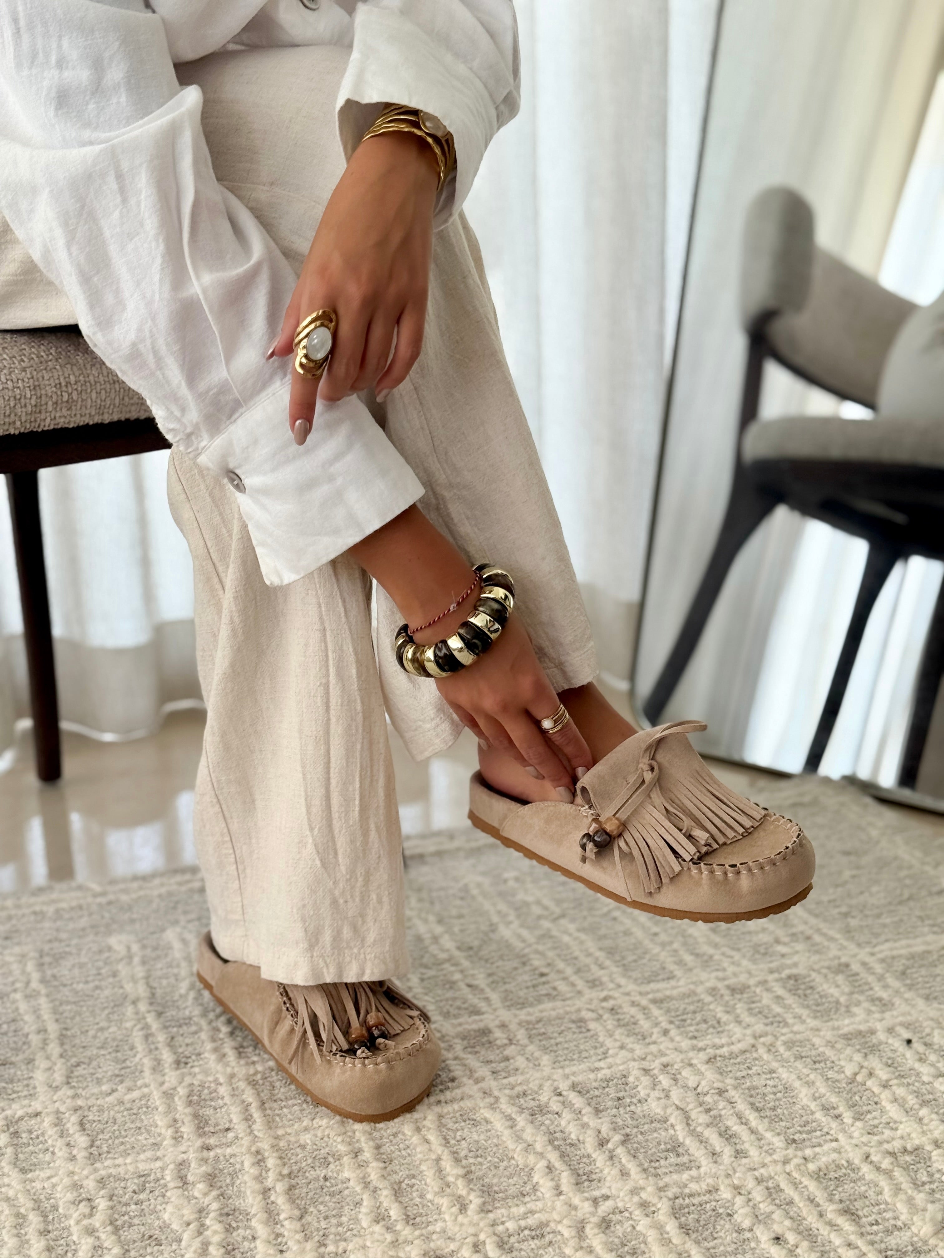 Sabrina | Taupe Mules