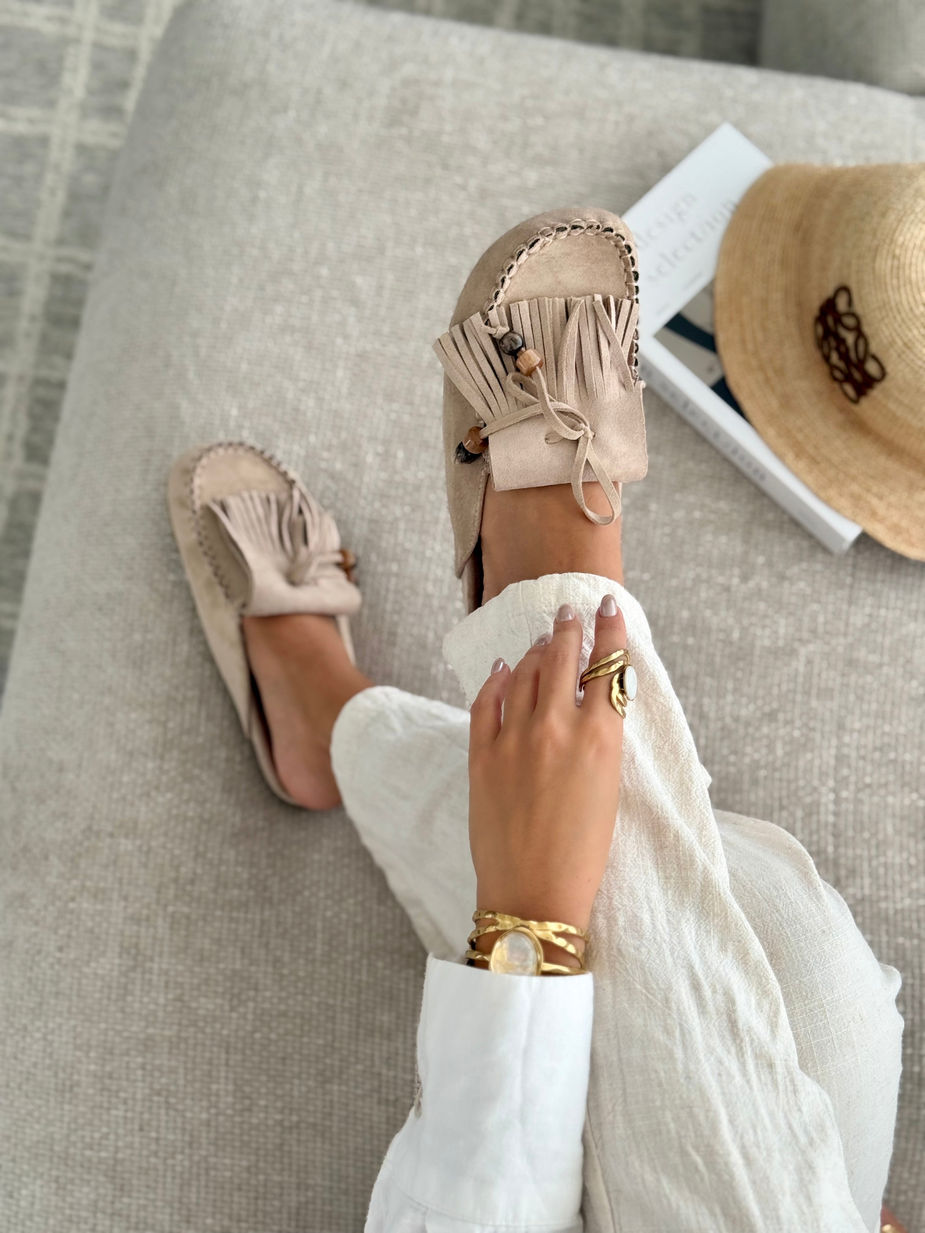 Sabrina | Taupe Mules