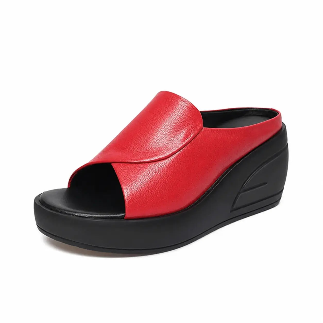 Eliza | Comfort Wedge Mule with Thick Sole