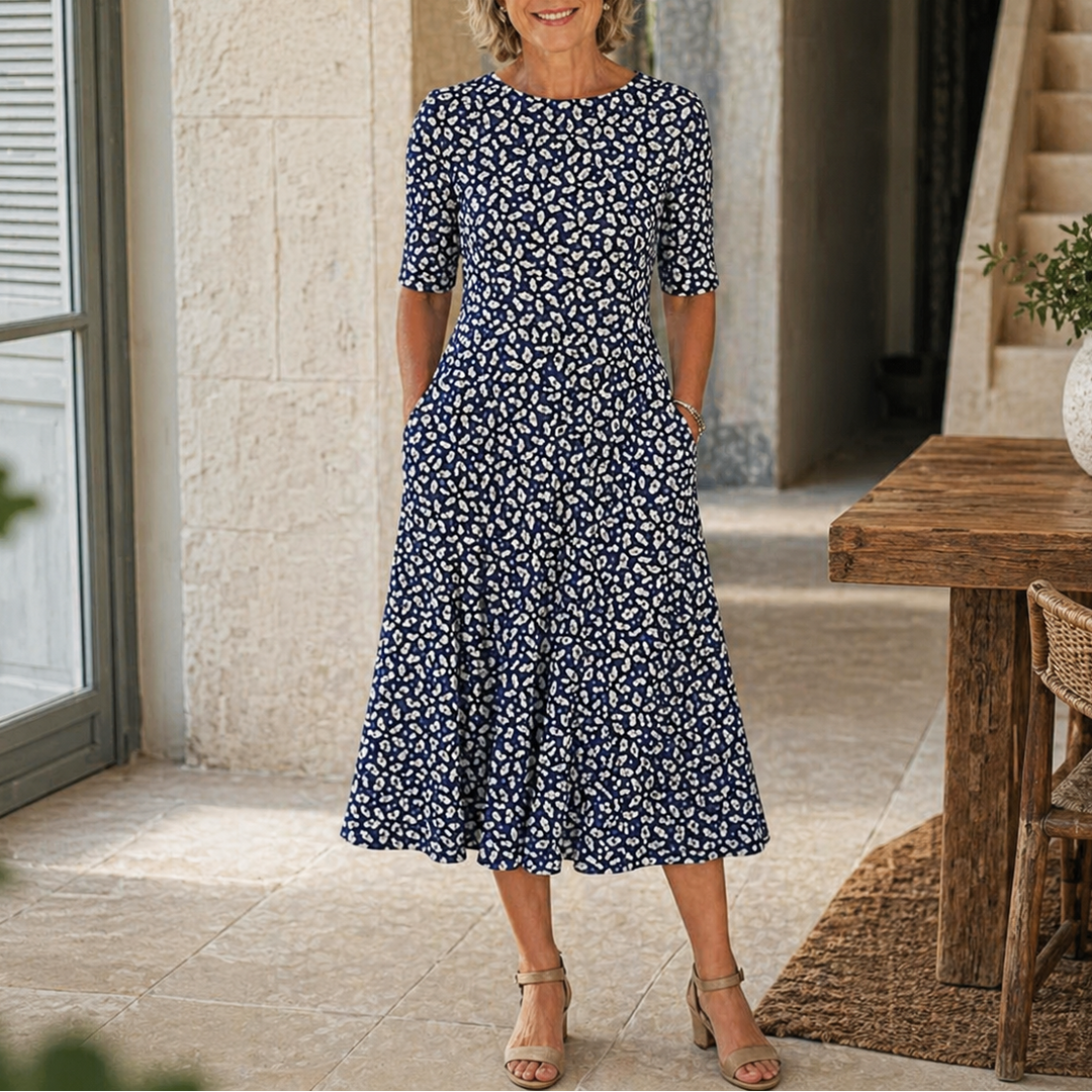 Sarah | Effortless Floral Midi Dress