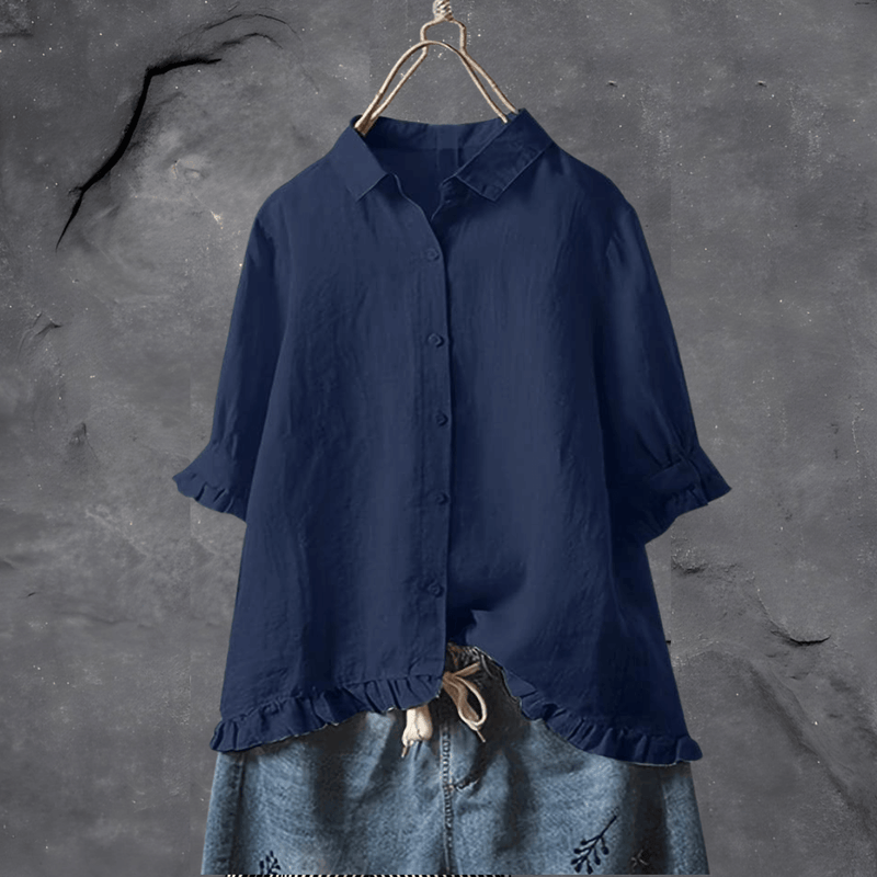 Sonika - Oversized Button-Up Blouse