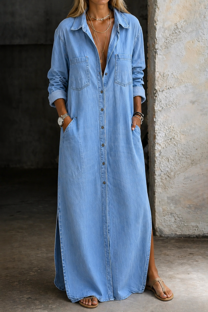Andrea | Maxi Button Down Dress