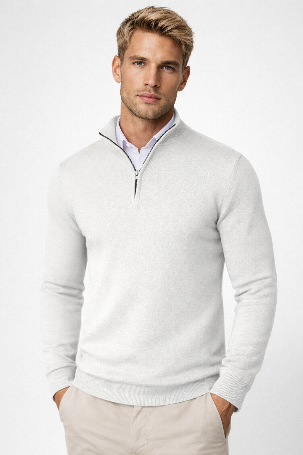 Edward | Mens Half Zip Knit Jumper
