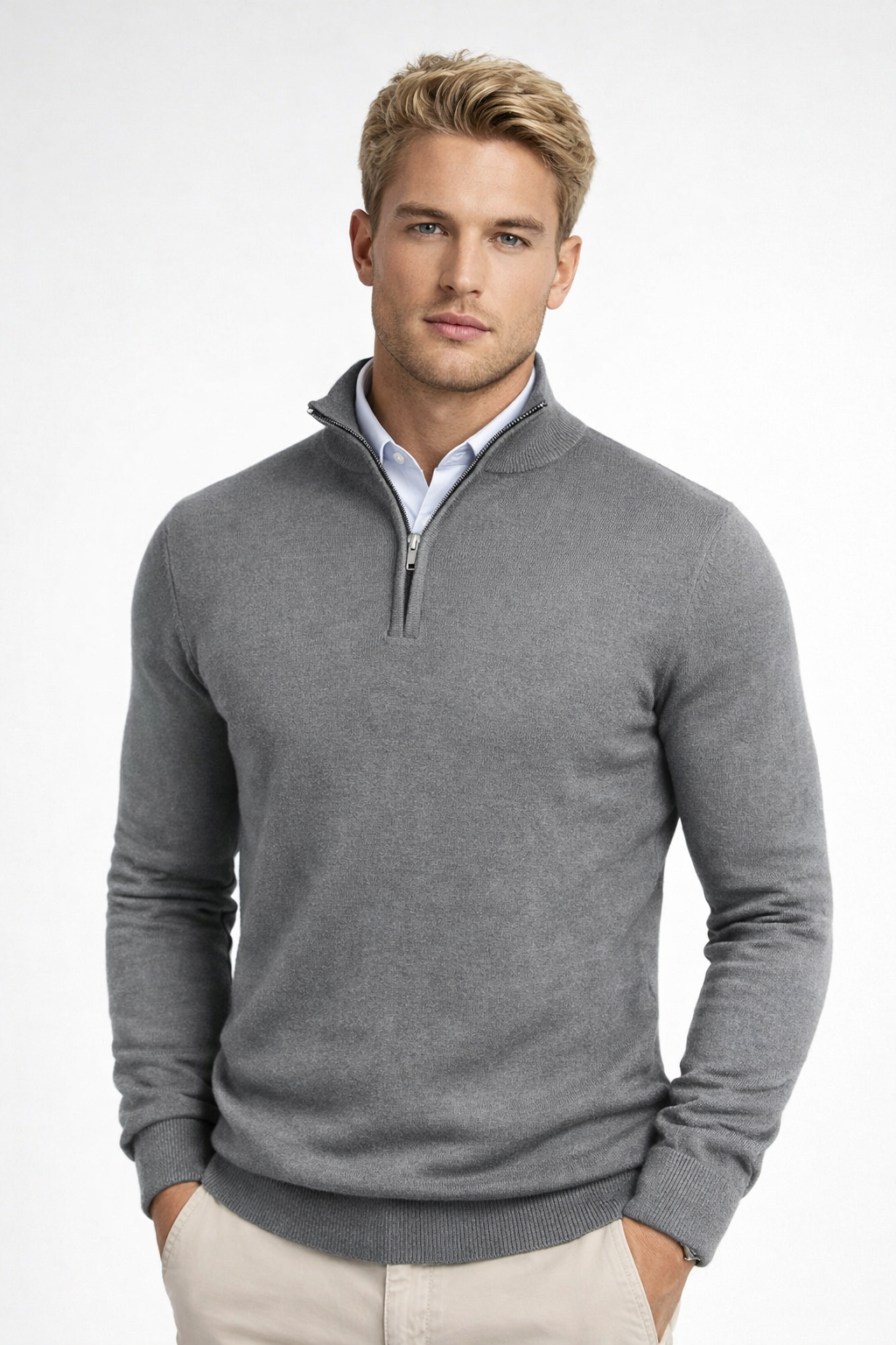 Edward | Mens Half Zip Knit Jumper