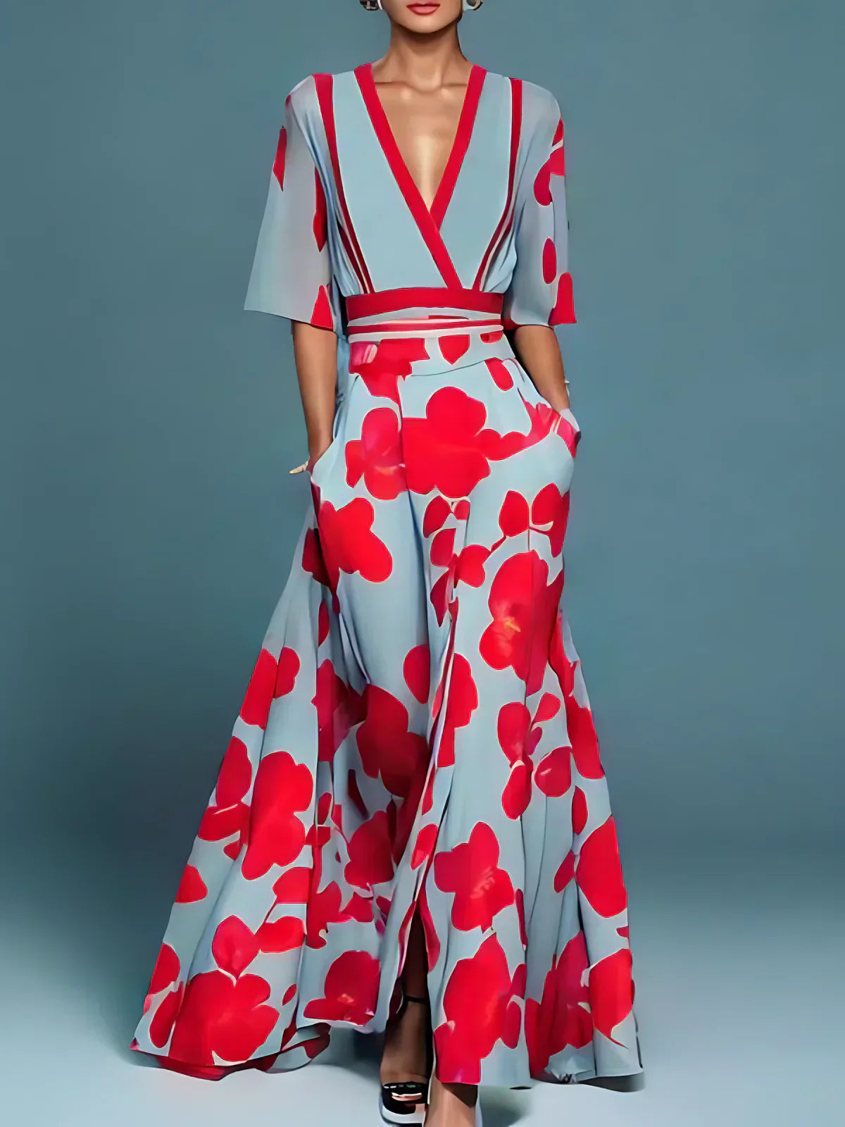 Sienna™ | Elegant Floral Wrap Dress