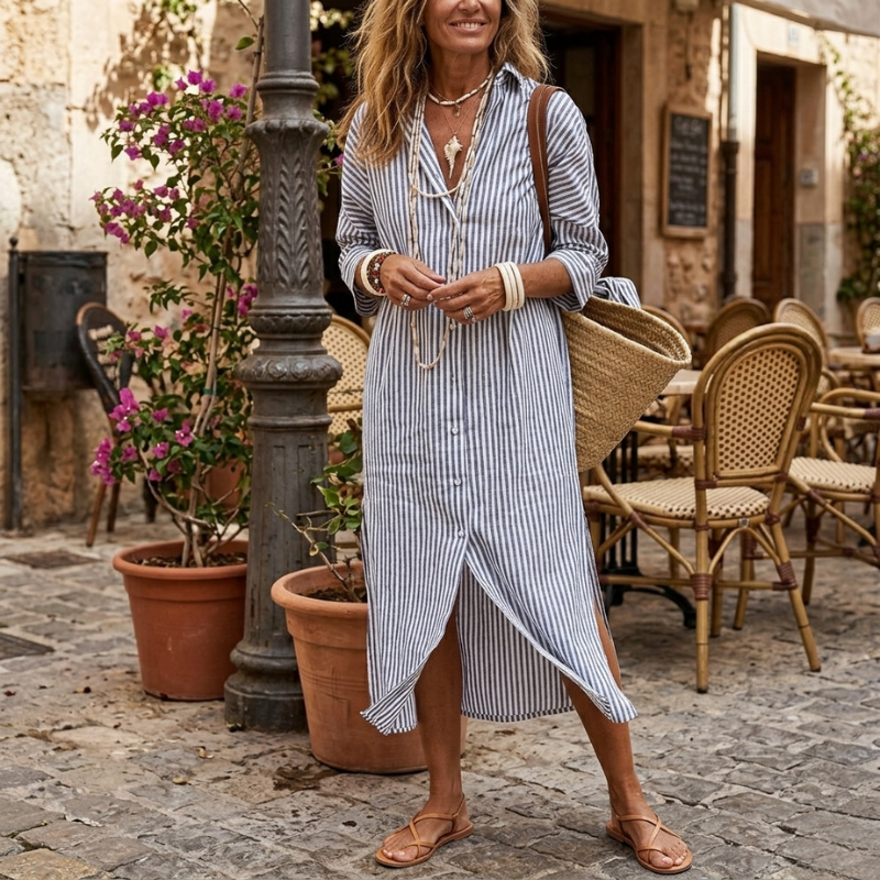 Willow - Elegant Striped Dress