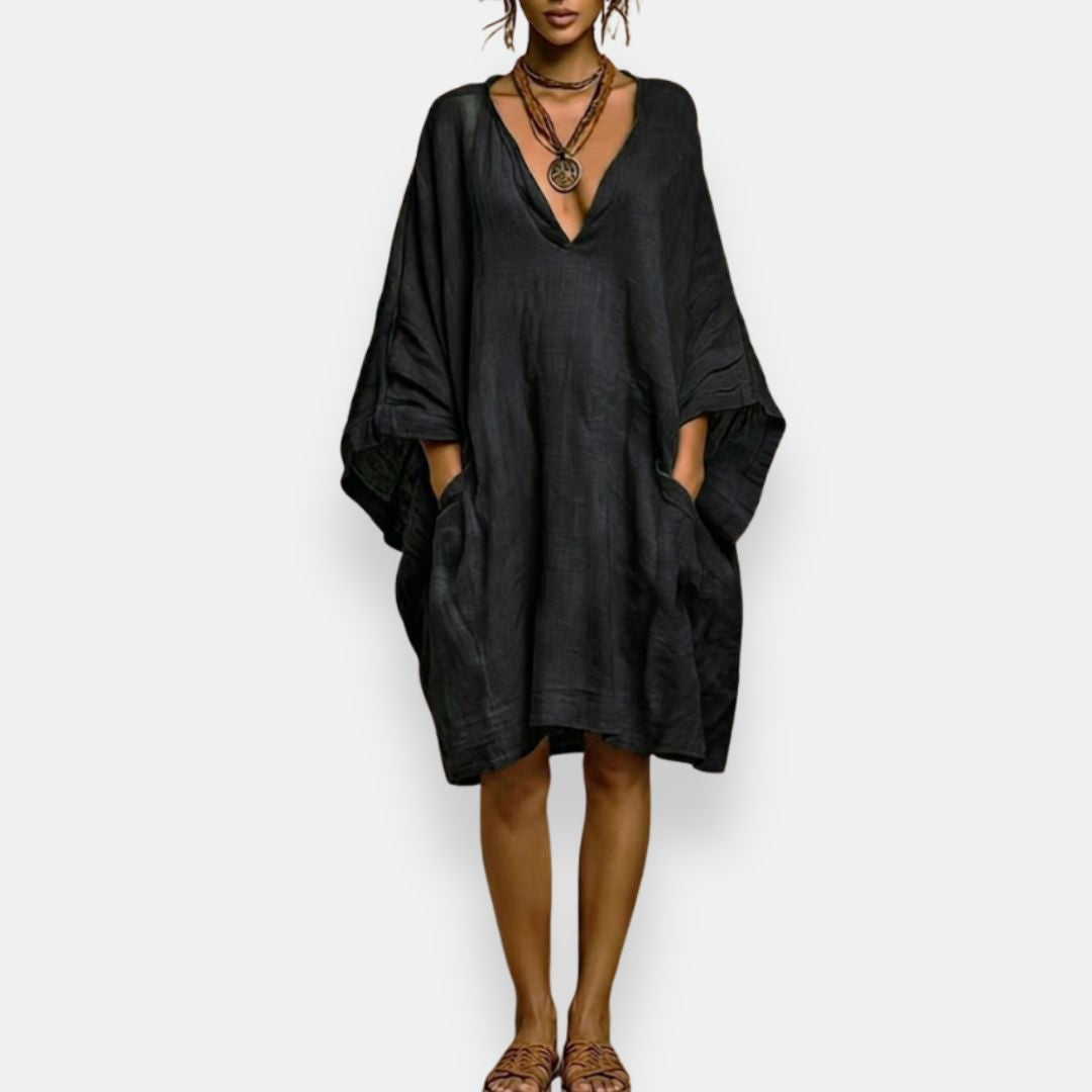 Mabel | Oversized V-Neck Dress
