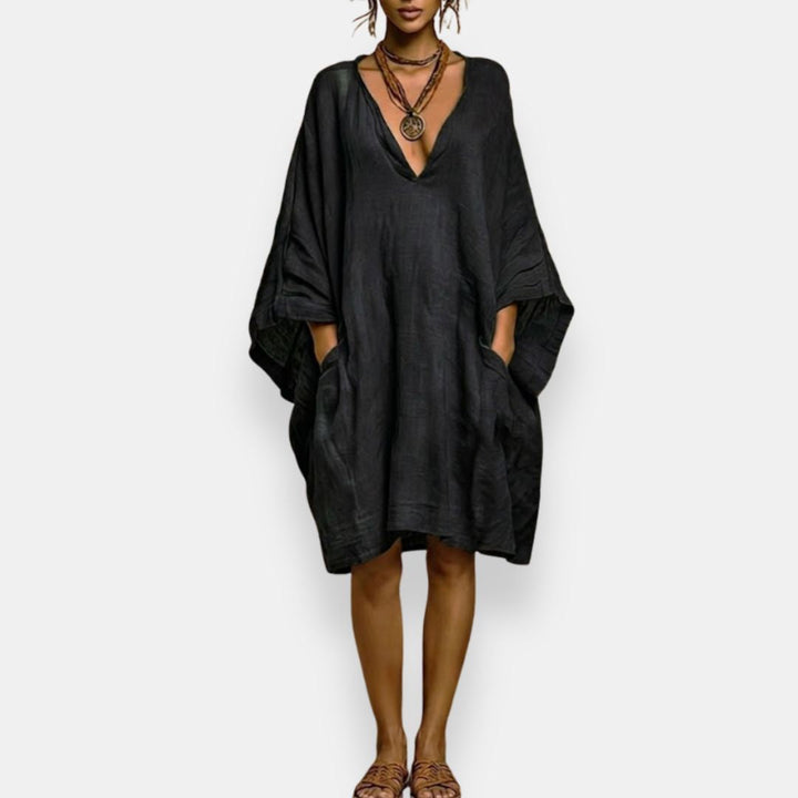Mabel | Oversized V-Neck Dress