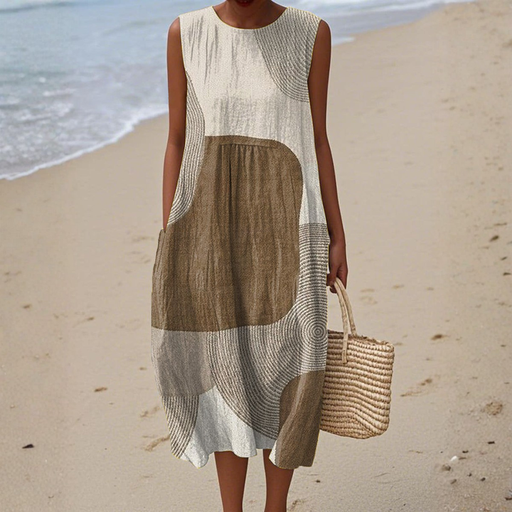Helena | Artistic Print Summer Dress