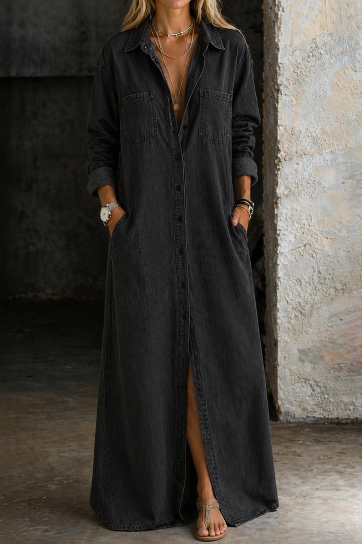 Andrea | Maxi Button Down Dress