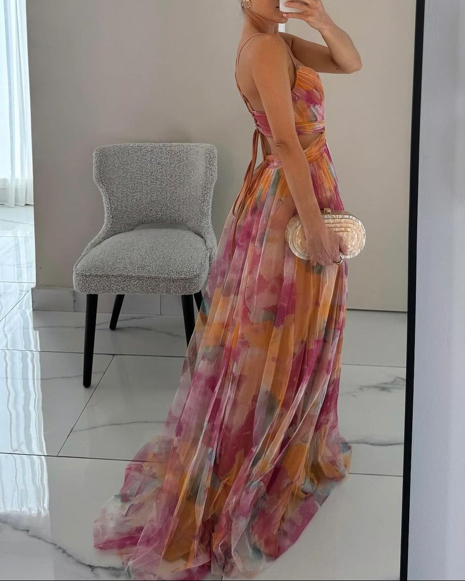 Giselle | Enchanted maxi dress with floral pattern