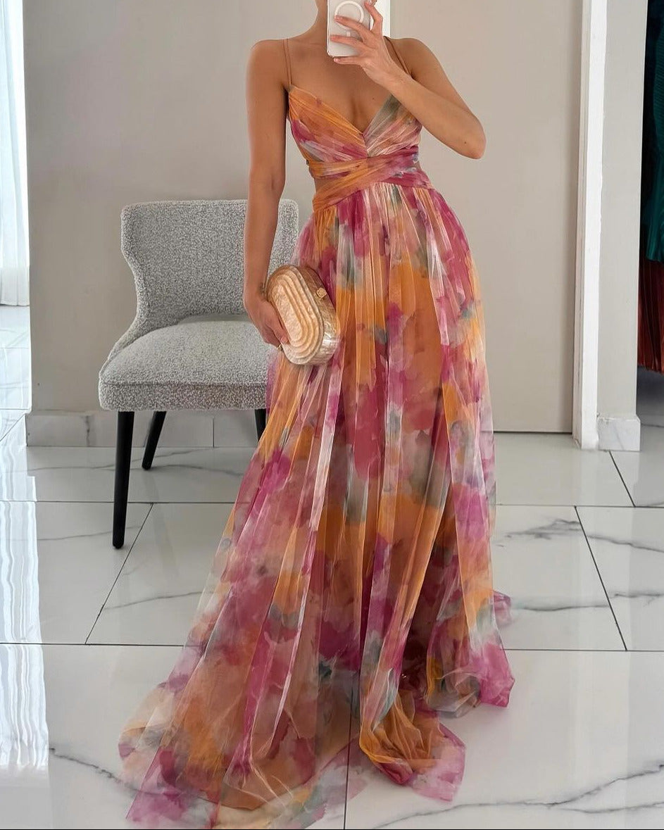 Giselle | Enchanted maxi dress with floral pattern