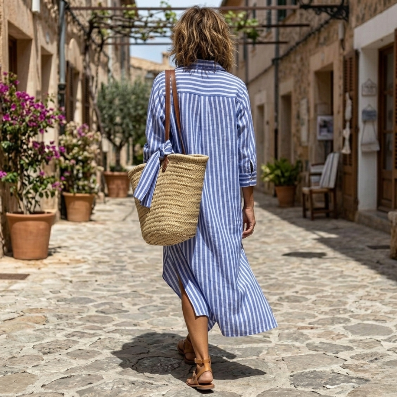 Willow - Elegant Striped Dress