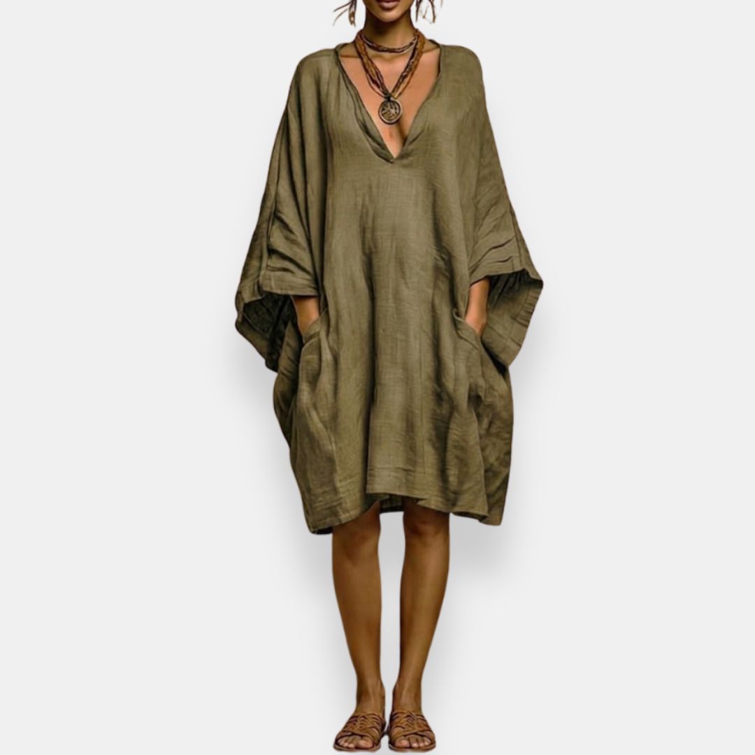 Mabel | Oversized V-Neck Dress