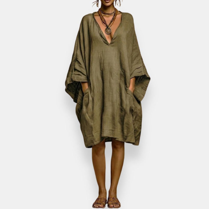 Mabel | Oversized V-Neck Dress
