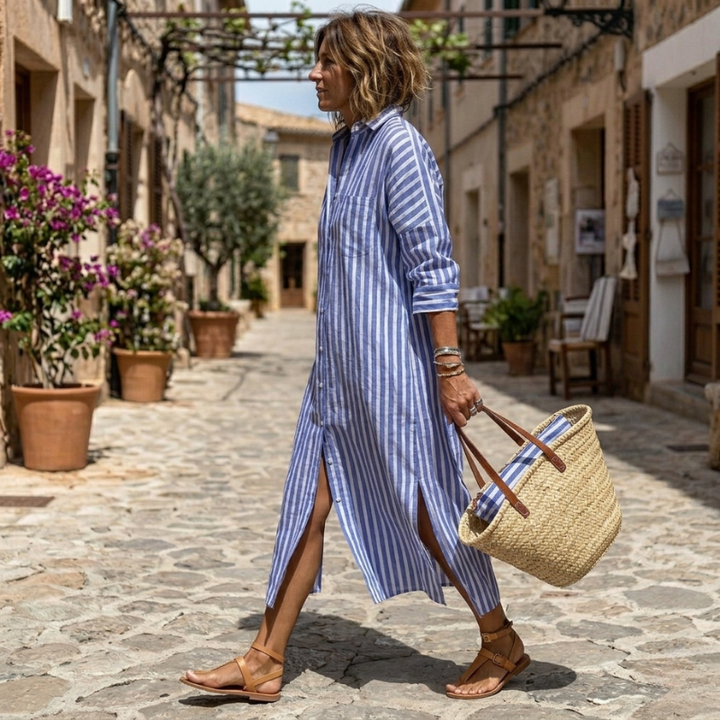 Willow - Elegant Striped Dress