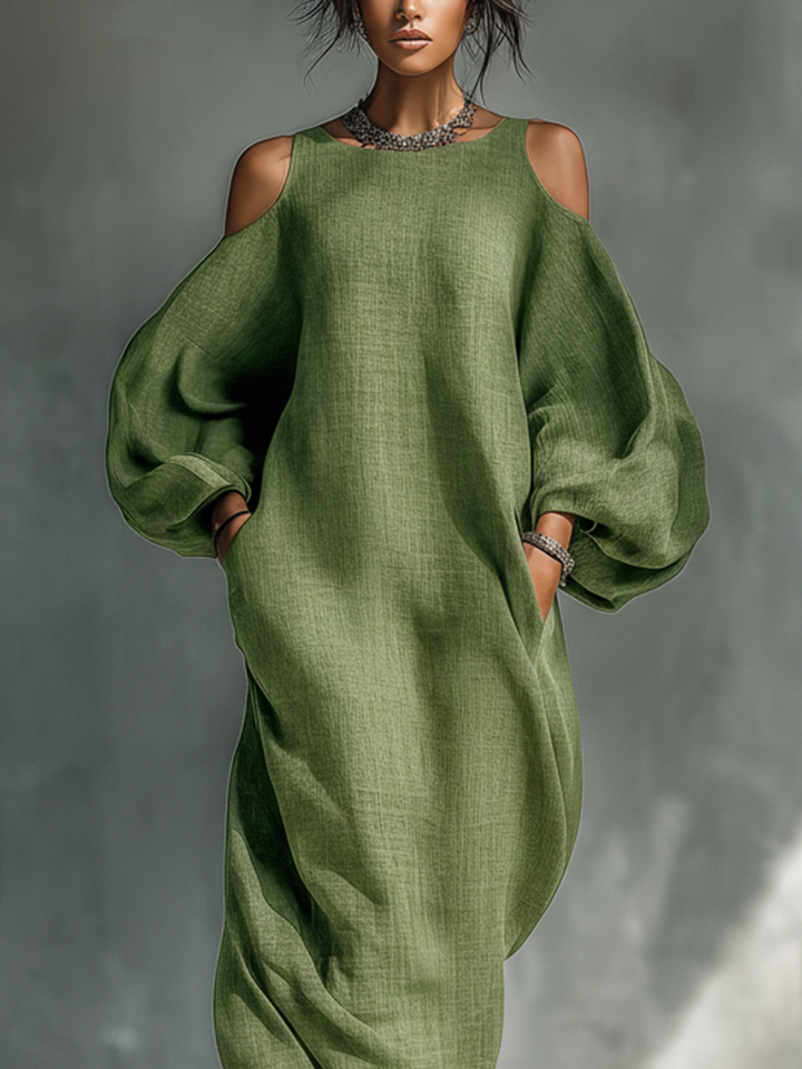 Rowan - Cold Shoulder Maxi Dress