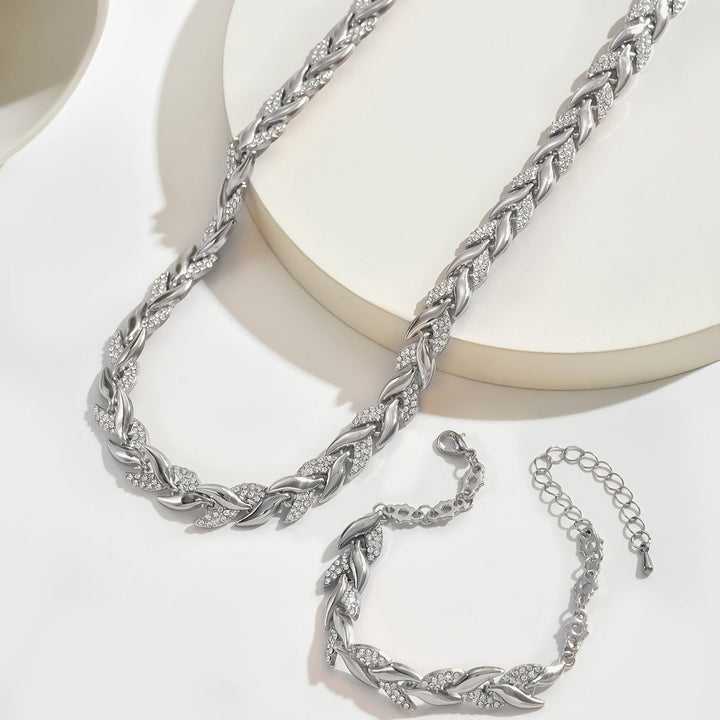 ELEGANT RHINESTONE FISH TAIL SET + FREE EARRINGS