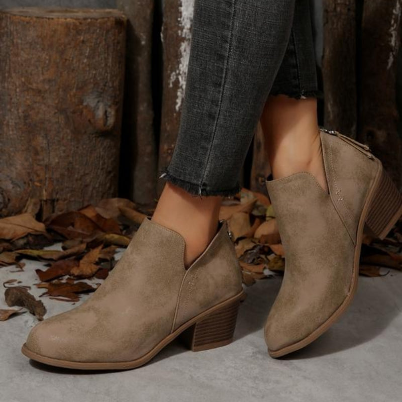 Theodora – Textured Ankle Boots