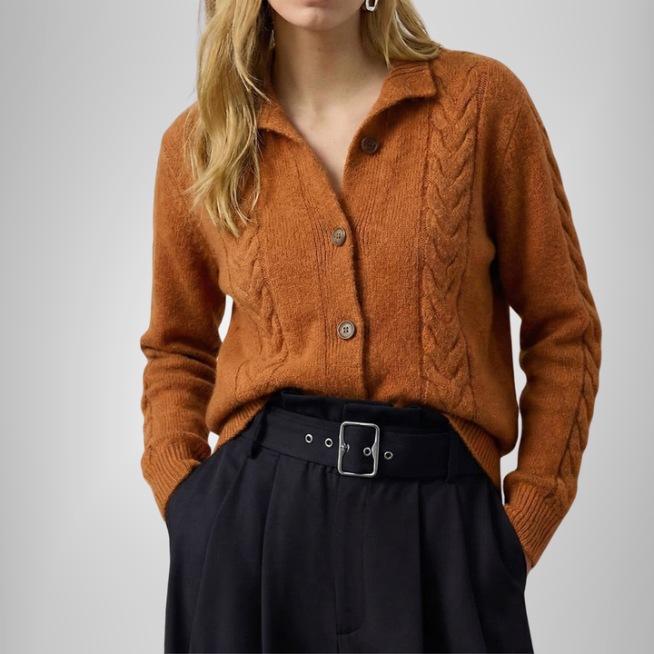 Florence | Cable Knit Cashmere Cardigan