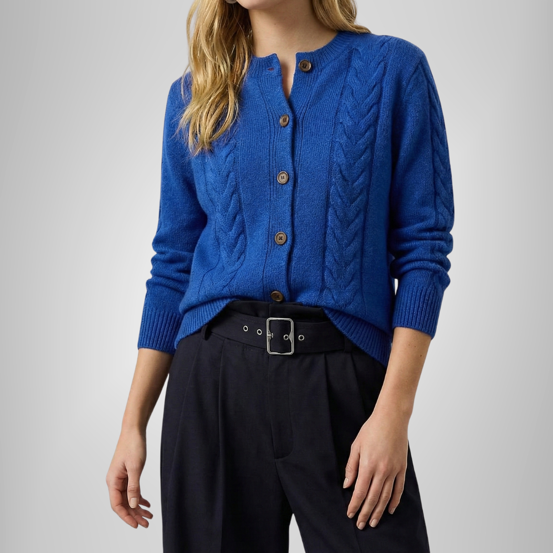 Florence | Cable Knit Cashmere Cardigan