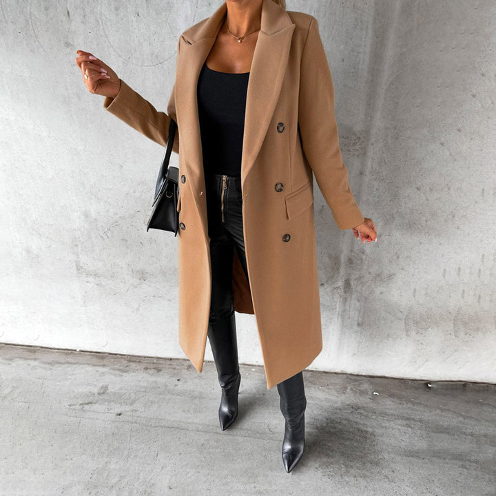 Clare | Womens Double-Breasted Longline Winter Coat
