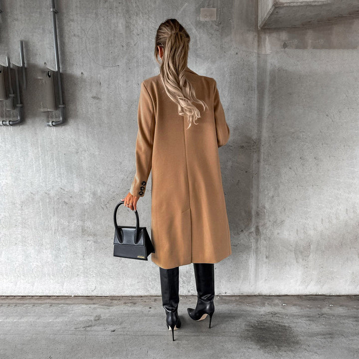 Clare | Womens Double-Breasted Longline Winter Coat