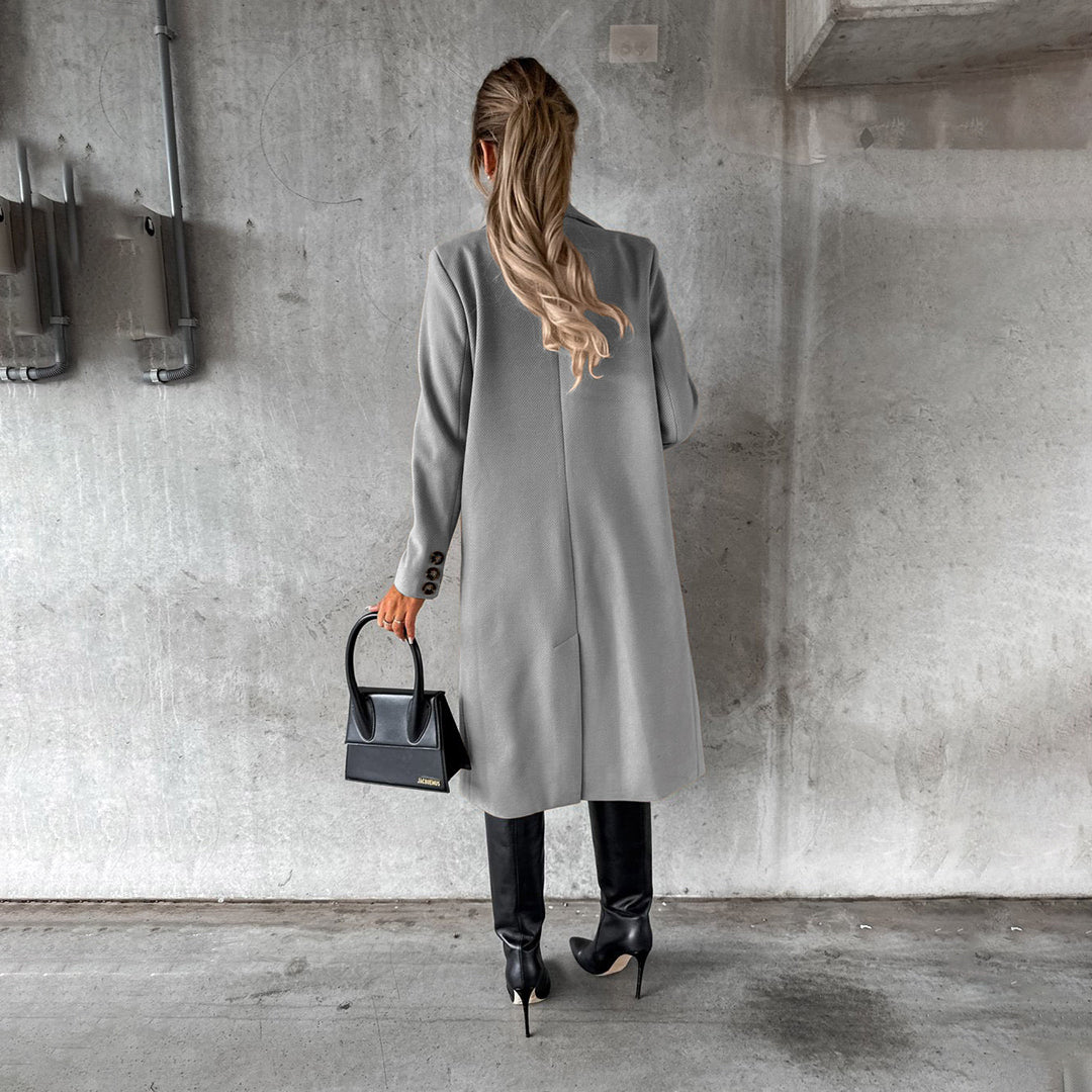Clare | Womens Double-Breasted Longline Winter Coat