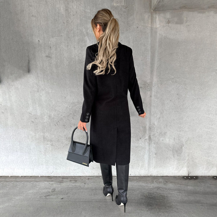 Clare | Womens Double-Breasted Longline Winter Coat