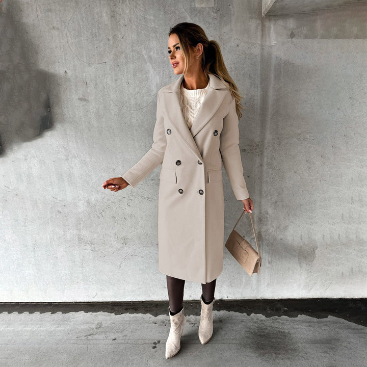 Clare | Womens Double-Breasted Longline Winter Coat