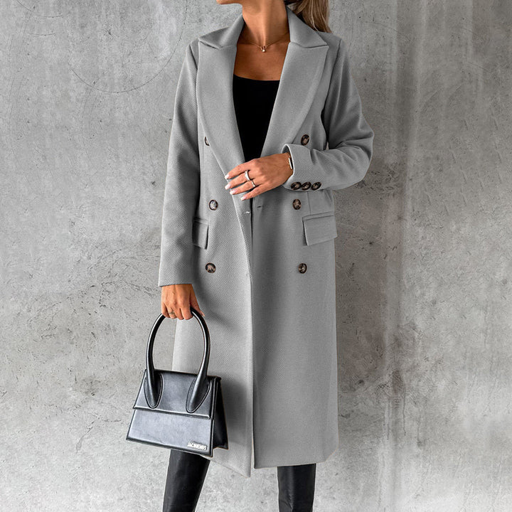 Clare | Womens Double-Breasted Longline Winter Coat