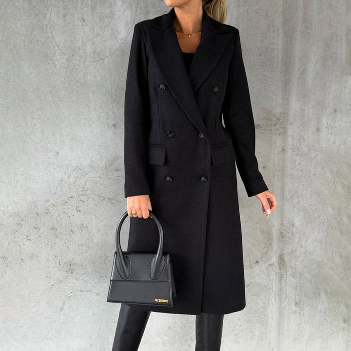 Clare | Womens Double-Breasted Longline Winter Coat