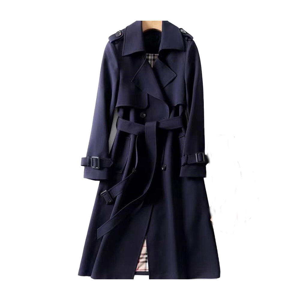 Calora | Womens Classic Double-Breasted Long Trench Coat