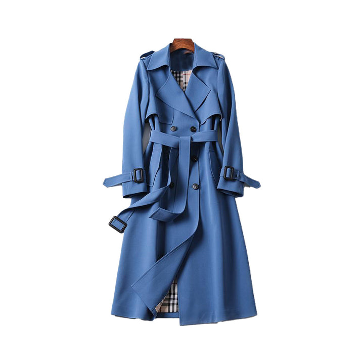 Calora | Womens Classic Double-Breasted Long Trench Coat