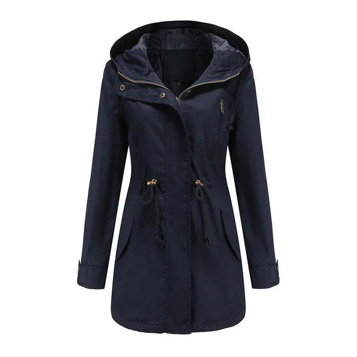 Calora | Womens Cotton Trench Coat with Hood