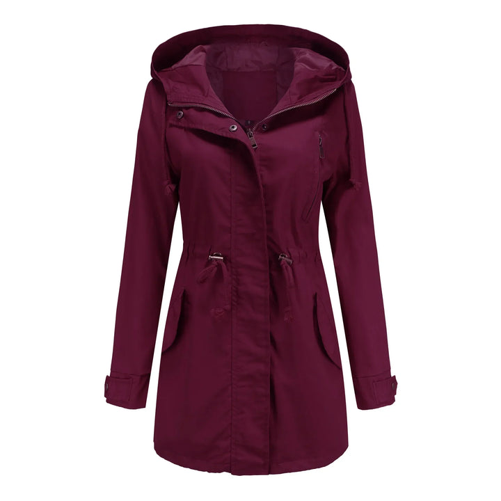 Calora | Womens Cotton Trench Coat with Hood