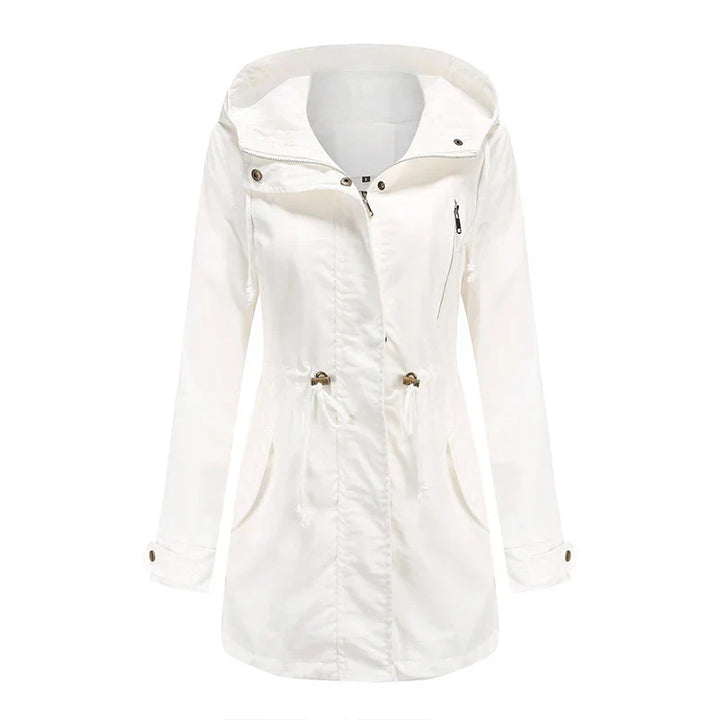 Calora | Womens Cotton Trench Coat with Hood